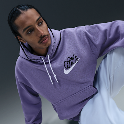 Felpa in fleece con cappuccio Nike Solo Swoosh – Uomo