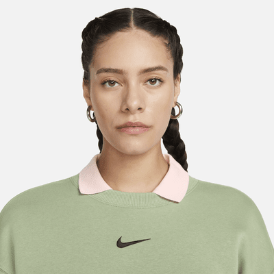 Sudadera oversized de cuello redondo de tejido Fleece para mujer Nike Sportswear Phoenix