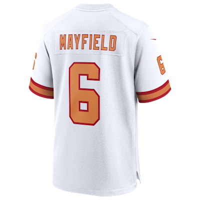 Jersey de juego Nike de la NFL para hombre de Baker Mayfield de los Tampa Bay Buccaneers de la 50.ª temporada
