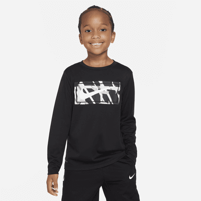 Nike "All Day Play" Long Sleeve Tee Little Kids Dri-FIT T-Shirt