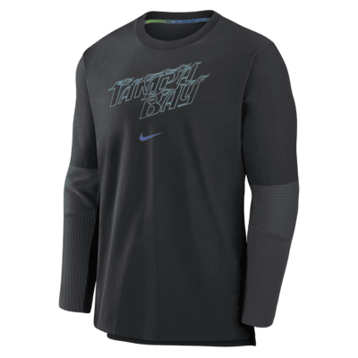 Chamarra sin cierre Nike Dri-FIT de la MLB para hombre Tampa Bay Rays Authentic Collection City Connect Player