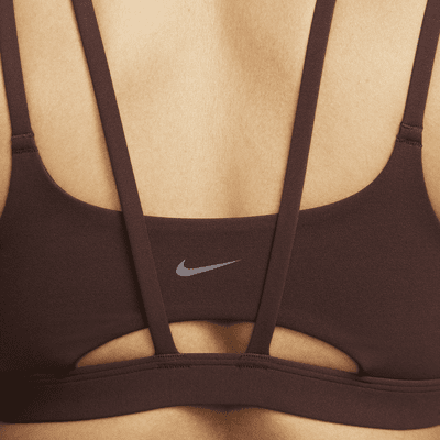 Nike Pro Training light support logo sports bra in black