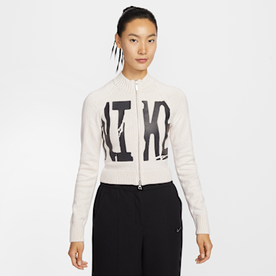 나이키 스포츠웨어 여성 타이트 그래픽 풀집 스웨터