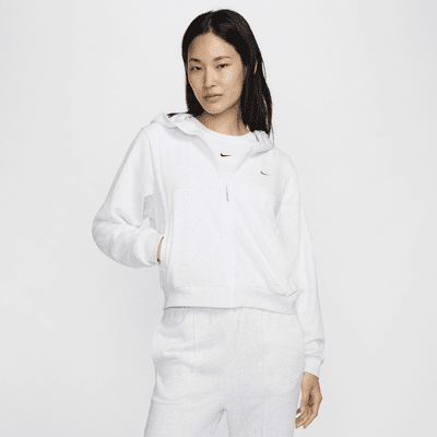 Nike Sportswear Chill Terry 女款寬鬆全長式拉鍊法國毛圈布連帽上衣