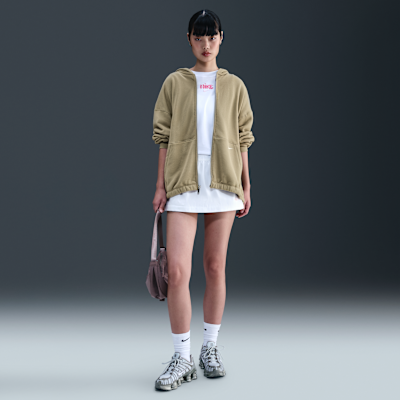 Felpa con cappuccio e zip a tutta lunghezza in fleece Nike Sportswear - Donna