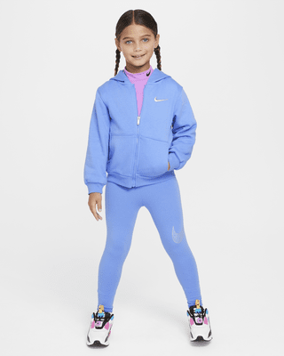 Детские тайтсы Nike Shine Little Kids' Full-Zip Hoodie and Leggings Set