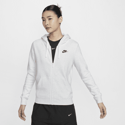 เสื้อมีฮู้ดซิปยาวผู้หญิง Nike Sportswear Club Fleece