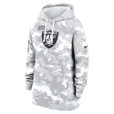 Las Vegas Raiders Salute to Service Primary Edge Club Women's Nike NFL Pullover Hoodie