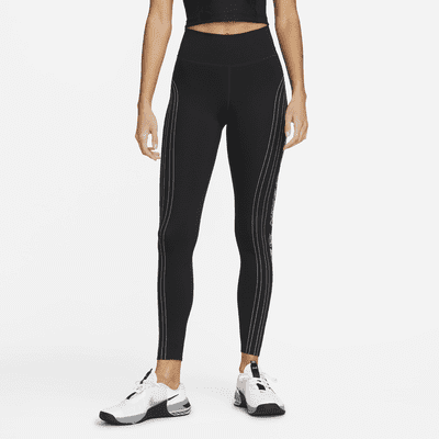 nike metallic clash high waisted leggings