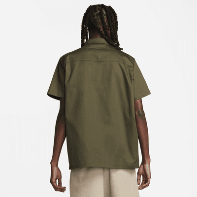 Nike Life Men's Woven Military Short-Sleeve Button-Down Shirt