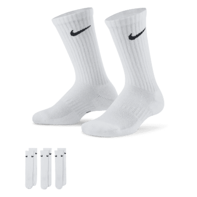 Nike Everyday Kids' Cushioned Crew Socks (3 Pairs). Nike MY