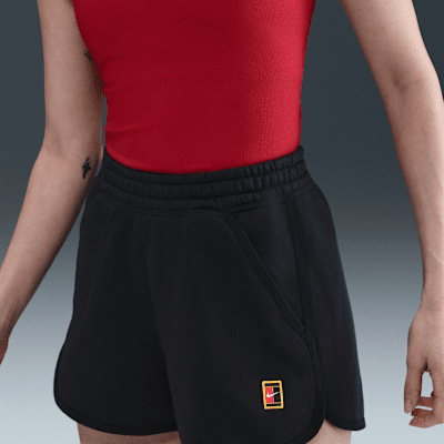 NikeCourt Heritage Women's Mid-Rise Fleece Tennis Shorts