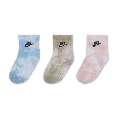 Nike Baby Tie-Dye Gripper Socks (3 Pairs)