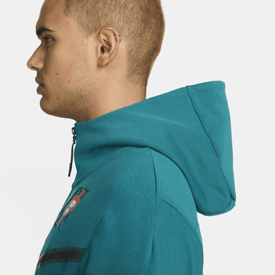 Fotbollshuvtröja med hel dragkedja Nike Portugal Tech Fleece Windrunner för män