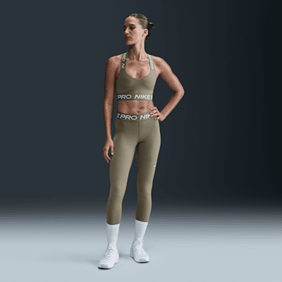 Nike Pro Women's Mid-Rise Mesh-Panelled Leggings