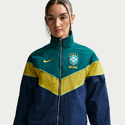 Brazil Windrunner Women's Nike Soccer UV Woven Jacket from Nike - $130