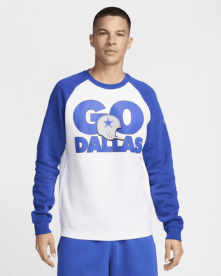 Dallas Cowboys Nike Dri-Fit Raglan Crew Sweatshirt - Mens