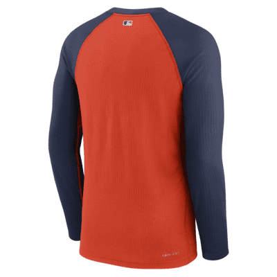 Houston Astros Navy Dri-Fit Fade Henley T-Shirt by Nike