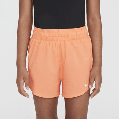 Nike One Older Kids' (Girls') Dri-FIT High-Waisted Woven Training Shorts