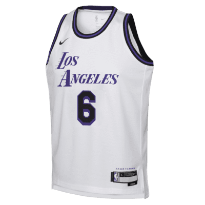 LeBron James Los Angeles Lakers City Edition Big Kids' (Boys') NBA Swingman Jersey