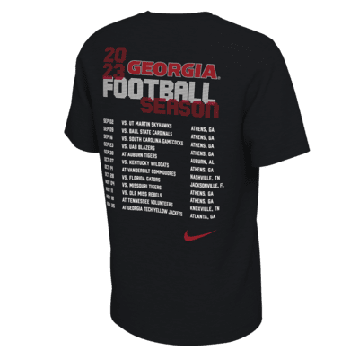 Georgia Schedule Men's Nike College T-Shirt. Nike.com