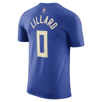 Playera Nike de la NBA para hombre Damian Lillard Milwaukee Bucks Essential City Edition