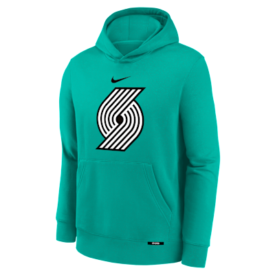 Sudadera con gorro de tejido Fleece para niños talla grande Portland Trail Blazers Club Fleece City Edition