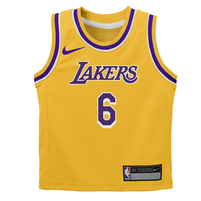 LeBron James Los Angeles Lakers Icon Edition boxset met Nike NBA-jersey en -shorts voor jongens