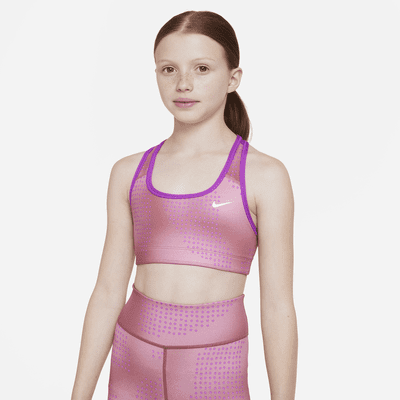 Nike Swoosh Older Kids' (Girls') Reversible Sports Bra