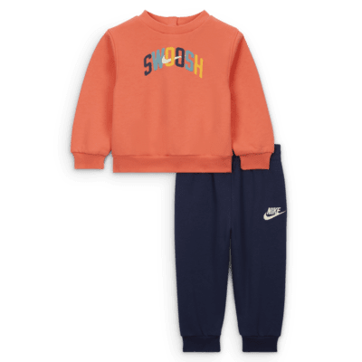 Nike Sportswear Powder Play Baby (12-24M) Lightweight Fleece 2-Piece Crew Set