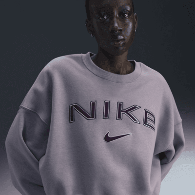 Nike Sportswear Phoenix Fleece Over-Oversized Rundhals-Sweatshirt mit Logo für Damen