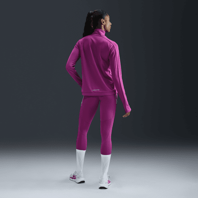 Vêtement deuxième couche de running Dri-FIT à 1/4 de zip Nike Swoosh pour femme