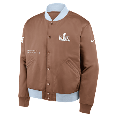 Super Bowl LX Legacy Men's Nike NFL Full-Snap Bomber Jacket
