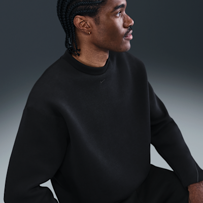Sudadera de cuello redondo de tejido Fleece de ajuste holgado para hombre Nike Tech