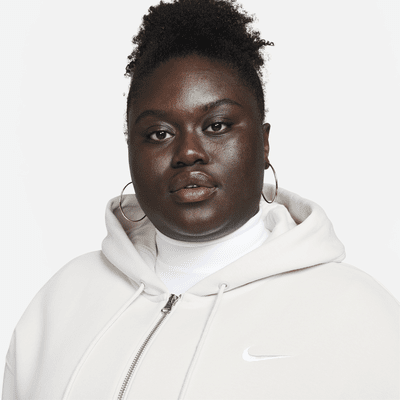 Nike Sportswear Phoenix Fleece Oversize-Damen-Hoodie mit durchgehendem Reißverschluss (große Größe)