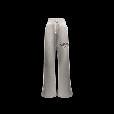 Pants con logotipo de piernas anchas y tiro alto para mujer Nike Sportswear Phoenix Fleece