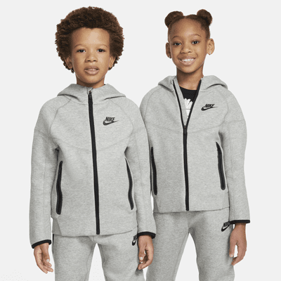 Conjunto de sudadera con gorro de dos piezas para niños talla pequeña Nike Sportswear Tech Fleece Full-Zip Set