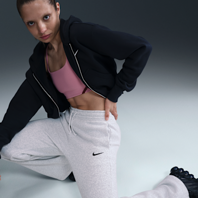 Nike Sportswear Phoenix Fleece damesbroek met hoge taille en wijde pijpen