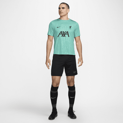 Haut de foot à manches courtes d'avant-match Nike Dri-FIT Liverpool FC Academy Pro pour homme