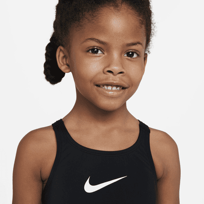 Traje de baño de una sola pieza con espalda deportiva para niña talla pequeña Nike Swim Essential