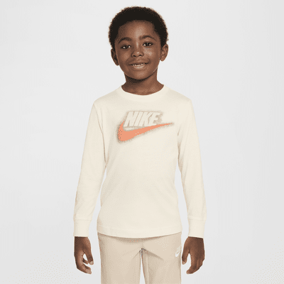 Playera de manga larga para niños talla pequeña Nike Sportswear Powder Play