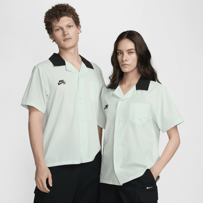 Nike SB Short-Sleeve Button-Down Skate Bowler Top