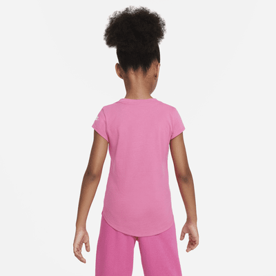 Playera estampada para niños talla pequeña Nike Sweet Swoosh "Just Do It"