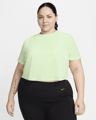 Женские шорты Nike One Classic Breathe Dri-FIT Short-Sleeve Top (Plus Size)