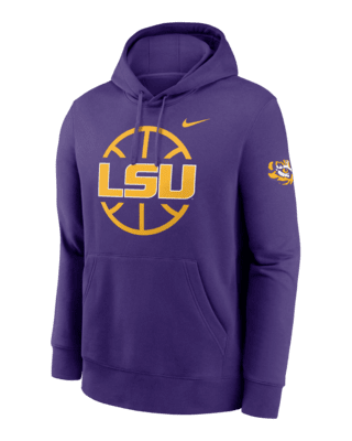 Мужское худи LSU Tigers Club Basketball Icon Nike College Pullover Hoodie для баскетбола