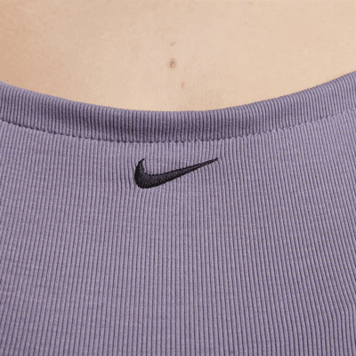 Vestido tipo blusón de tela de minicanalé ajustado para mujer talla grande Nike Sportswear Chill Knit