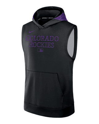 Мужское худи Colorado Rockies Authentic Collection Men’s Nike Dri-FIT MLB Sleeveless Pullover Hoodie