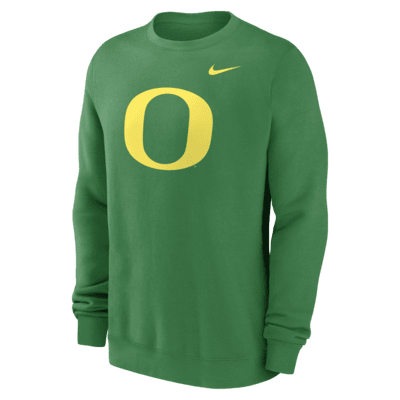 Sudadera de cuello redondo sin cierre universitaria Nike para hombre Oregon Ducks Primetime Evergreen Logo