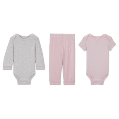 Nike Baby Essentials Baby (0-9M) 3-Piece Bodysuit Set