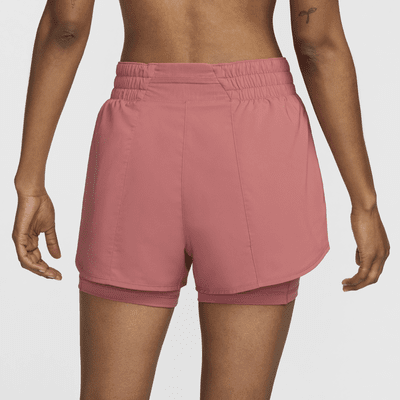 Shorts 2 en 1 Dri-FIT de tiro alto de 8 cm para mujer Nike One